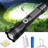 Waterproof Aluminum P90 High-Power Flashlight with Telescopic Focus and P70 Spotlight for Outdoor Use