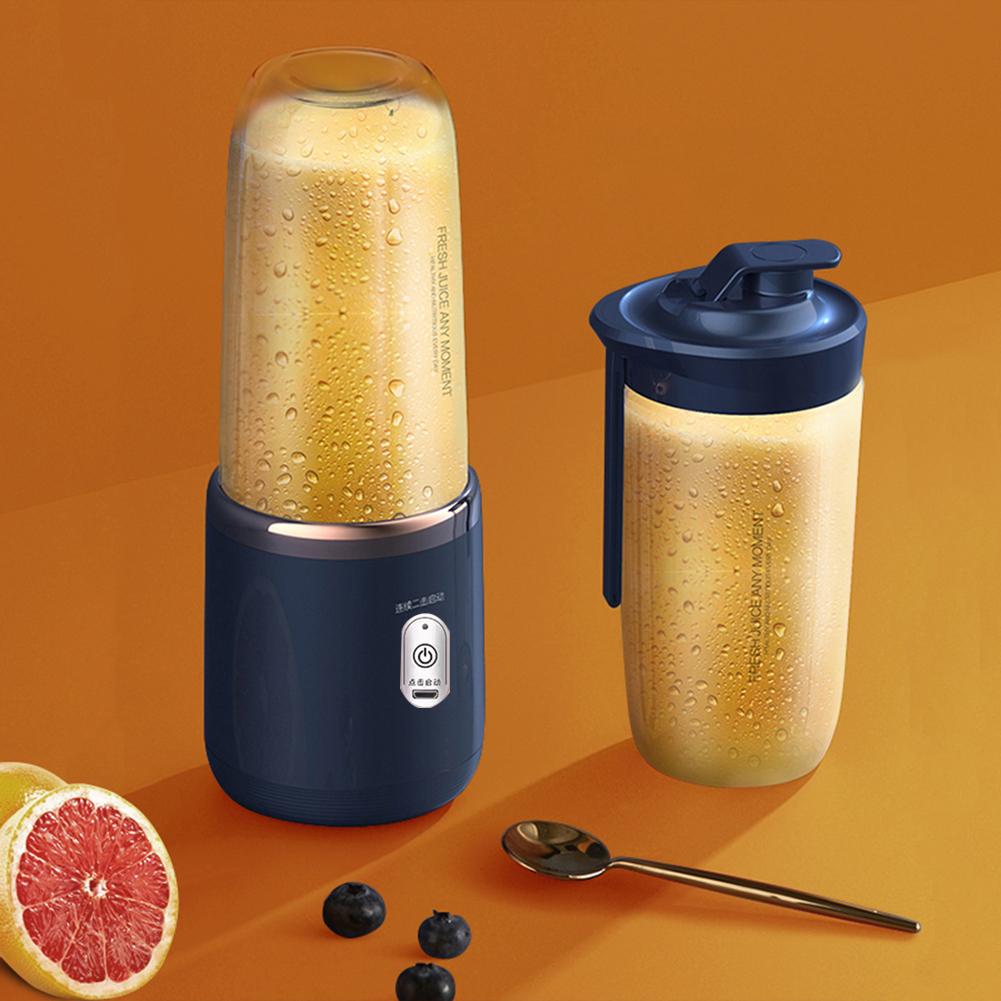 Electric 6 Blades Automatic 400ml Portable Electric Juicer USB Charging Fruit Squeezer Blender Portable