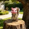 Buiten Tuindecoratie Eekhoornvoerder met Creatief Gesimuleerd Kopontwerp Duurzaam 3D Geprint Hangend Wilde Dieren Voedingsstation voor Gemakkelijk Vullen Noten