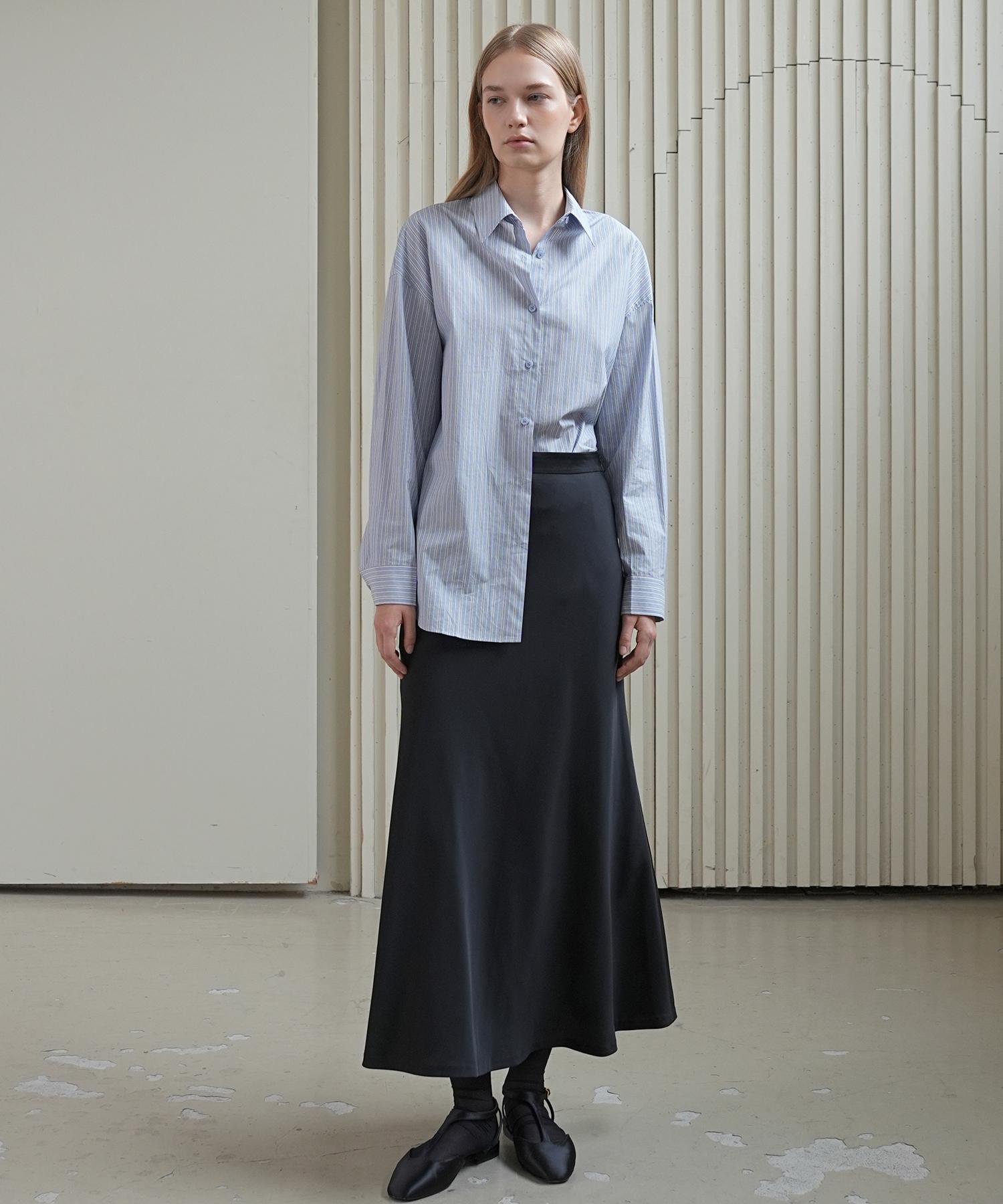 Paul And Alice Loose Fit Shirt / Stripe(Blue) Stripe(Blue)/Free