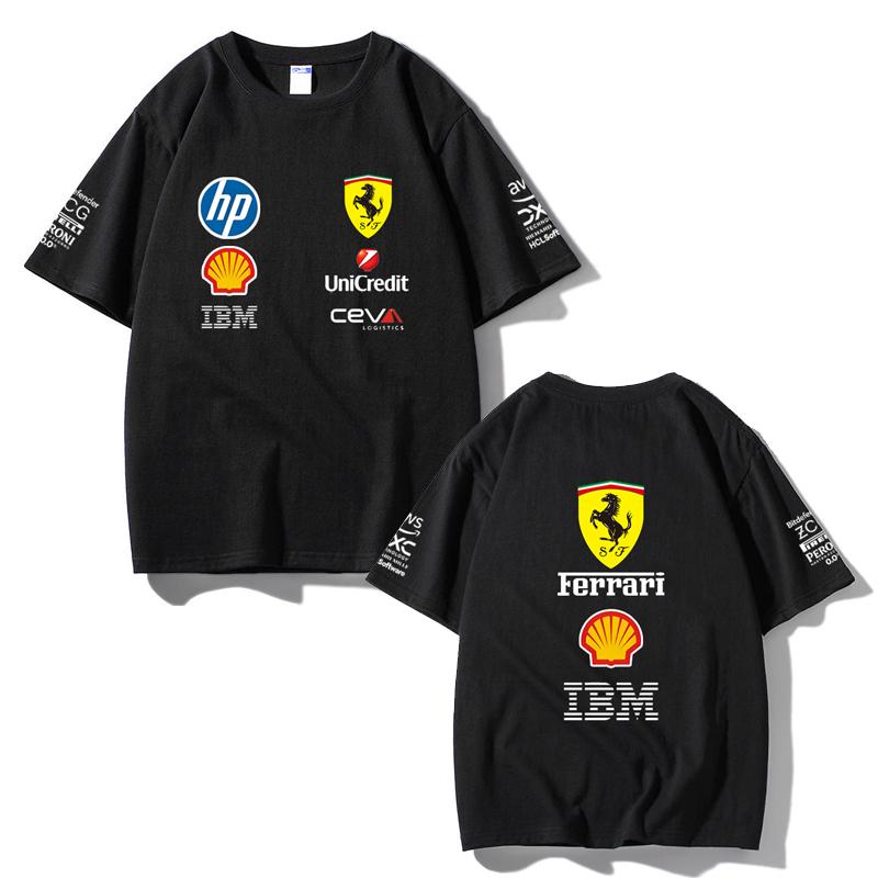 

MINISO 2026 Summer F1 Racing Team Print T-Shirt Red Unisex Casual Streetwear Tee XS