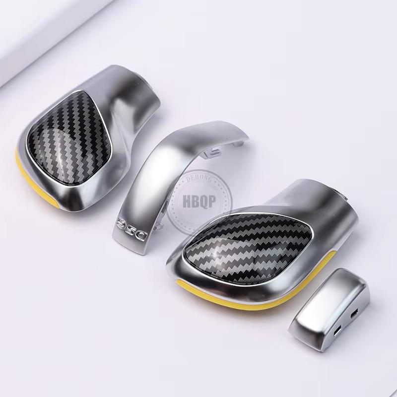 Suitable for Volkswagen Golf 6 7 R GTI Passat B7 B8 CC R20 Jetta MK6 GLI Chrome Matte, with Leather Shift Knob and Gear Side Cov
