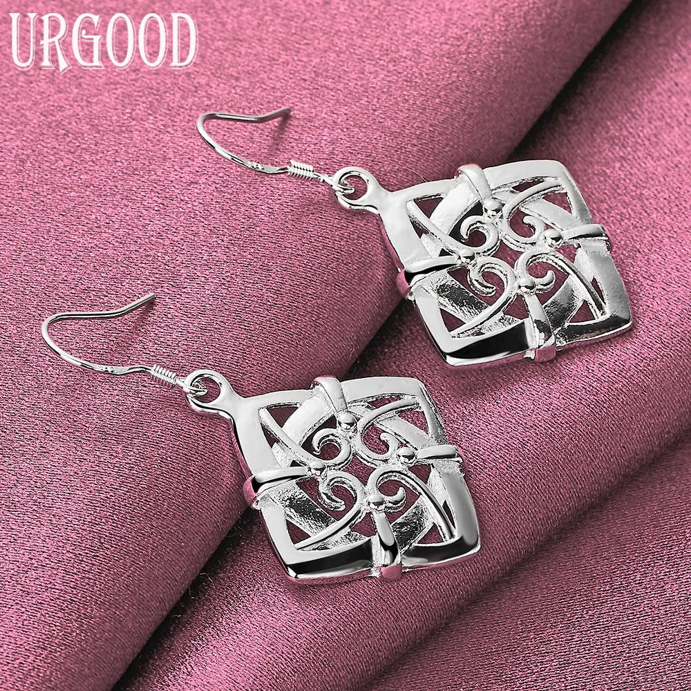 925 Sterling Silver Wedding Jewelry Charm Dangle Earrings