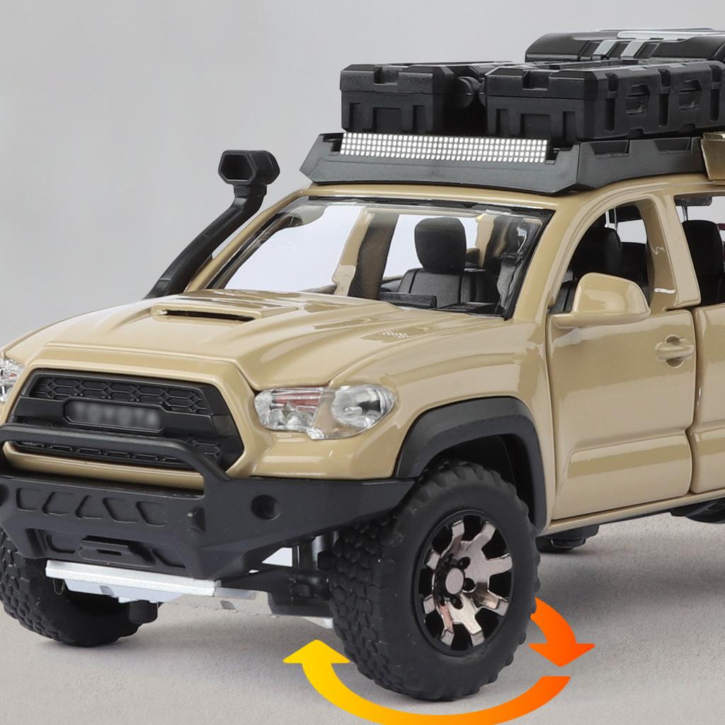1/32 Toyota Tacoma Picku Wagon Alloy Model Car Toy Diecasts Metal Casting Sound and Light Car Toys for Children Vehicle