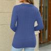 Women's Lapel Casual Soft Sweater Cable Knit Pullover