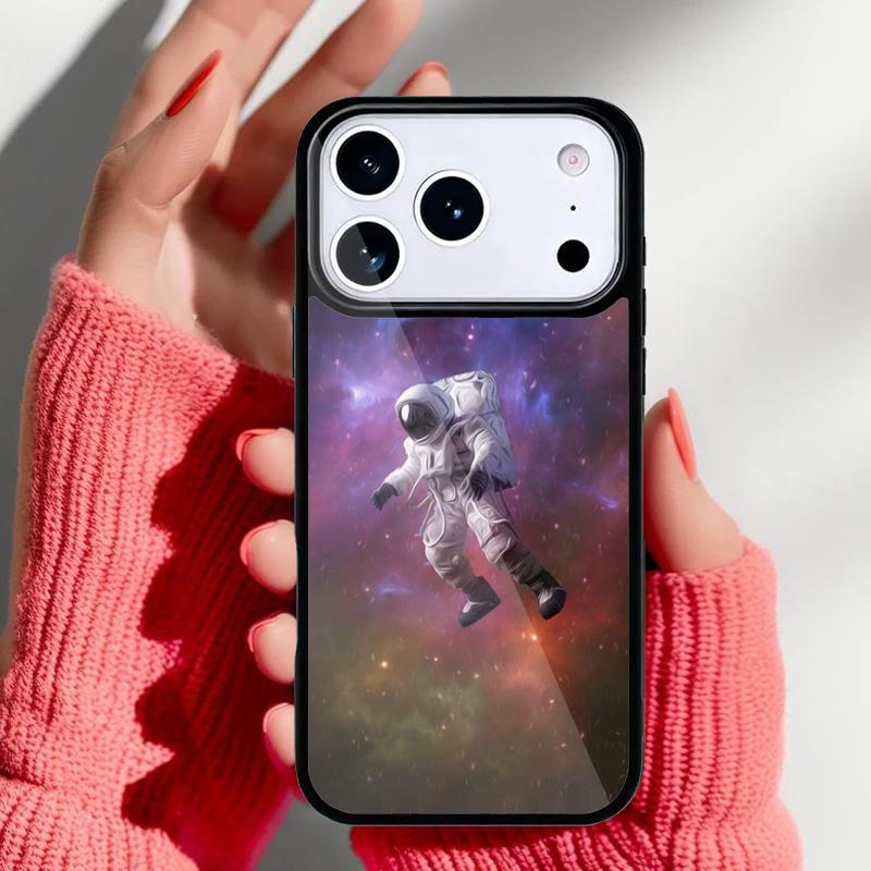Creative Astronaut Phone Case for iPhone 17 16 15 14 13 Pro Max Back Cover for 12 11 Pro Coque