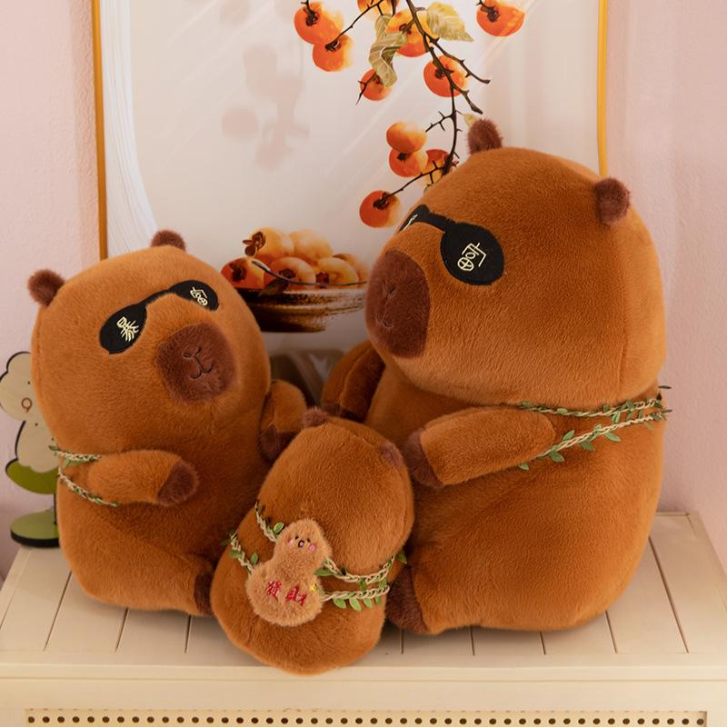New Rich Kapibara Doll Rich Backpack Capybara Plush Toy Ugly Cute Capybara Birthday Gift