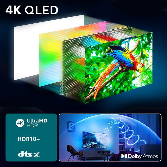 Smart TV - PHILIPS - 75PUS8510 - 75 pouces - QLED 4K - Dolby Atmos - Ambilight