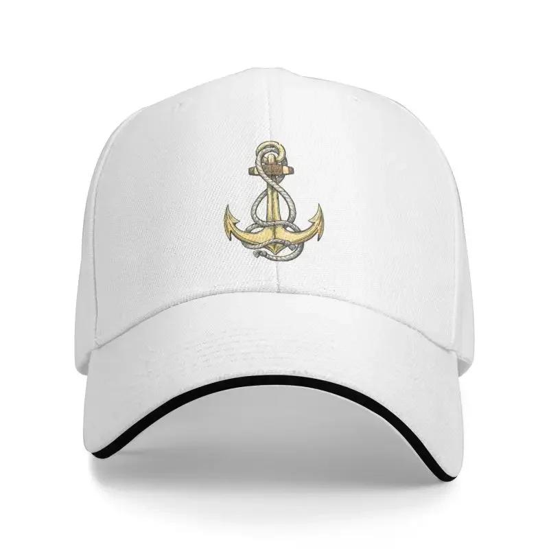 Classic Unisex Nautical Captain Anchor Baseball Cap Adult Sailor Adventure Adjustable Dad Hat Women Men Outdoor