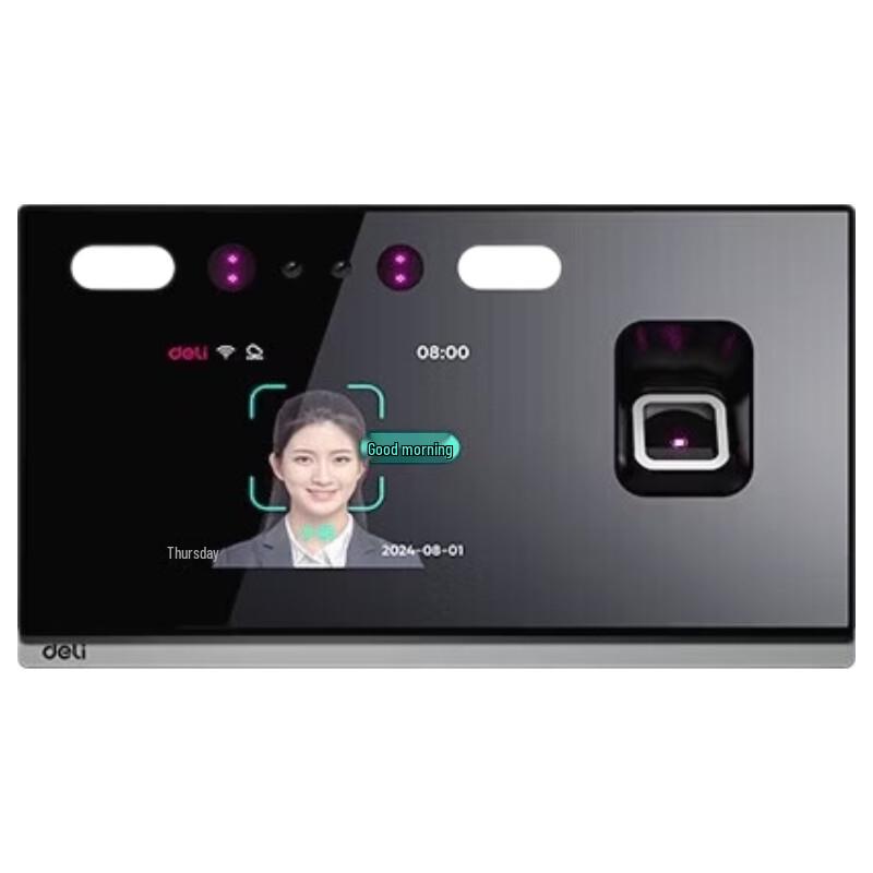 Deli D63C Smart Face & Fingerprint Time Attendance Machine CN plug (adapter included)
