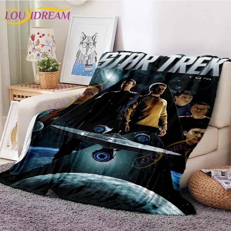Coperta stampata Star Trek Coperta morbida in flanella Copertura per divano, poltrona di casa Coperte per giovani, bambini Viaggio Peluche Caldo Coperta copriletto
