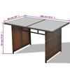 10 piece Garden Lounge Set with Cushions Poly Rattan Brown