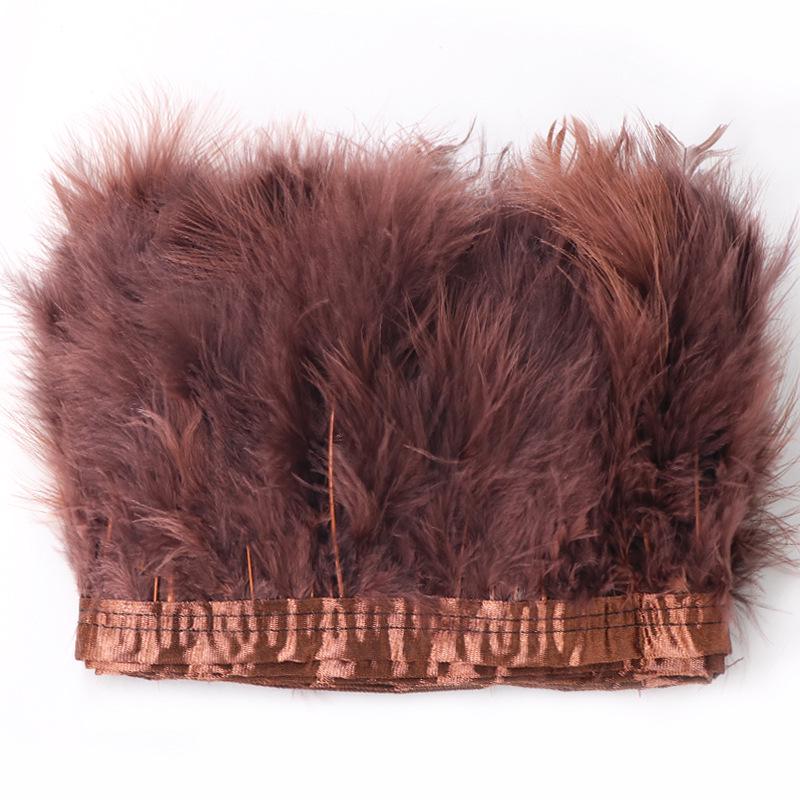Turkey Feather Velvet Ribbon for DIY Wedding, Latin Headwear, and Clothing Accessories