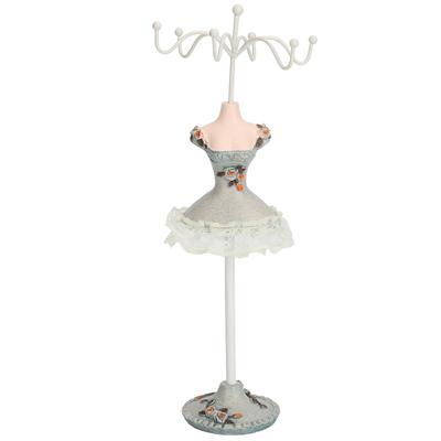 Ohrringe Halskette Prinzessinnenkleid Ständer Display Eisen Mannequin Prinzessin Schmuckständer Kieferngrün 3