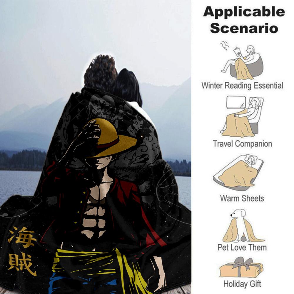 Pirate Adventure Journey Flannel Blanket Super Soft Warm Cozy Blanket For Sofa Bed Office Travel Allseason Home Decor Gift
