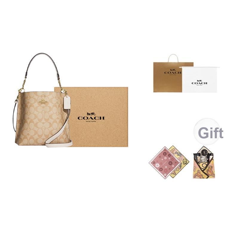 Coach Mollie Classic Metal Logo Bucket Bag Women Handbags Khaki CA582-IMDQC