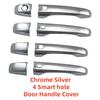 New Car ABS Chrome Piano Black Carbon Accessories For Chrysler 300 300C    Door Handle Bowl Cover Trim Paste Style