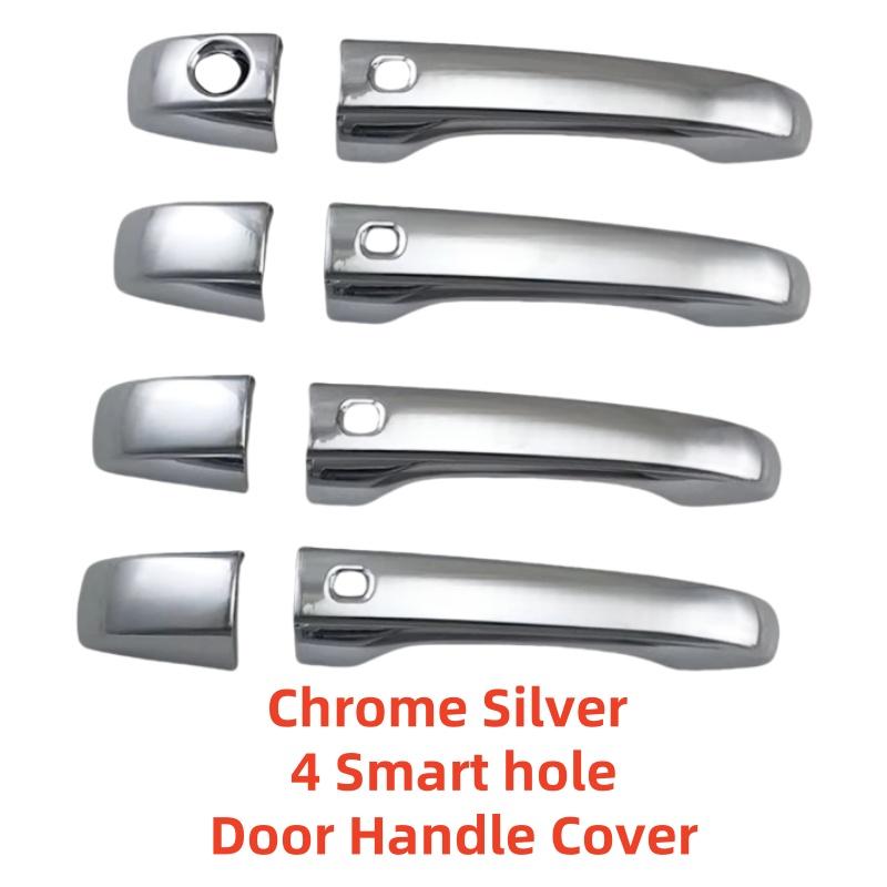 New Car ABS Chrome Piano Black Carbon Accessories For Chrysler 300 300C    Door Handle Bowl Cover Trim Paste Style