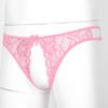 Men Sissy Panties Floral Lace Sheer Hollow Out Low Rise G-String Thongs Crossdresser Lingerie