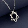 925 Silver Necklace 45CM Six-pointed Star Pendant Necklace for Women Simple Fashion Necklace Anniversary Jewelry Gift