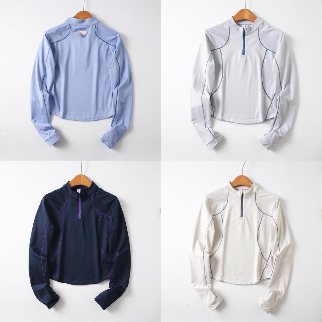 Outdoor Mountain Series T Shirt With Zipper Long Sleeve Slim Fit Quick Dry For Active Youth