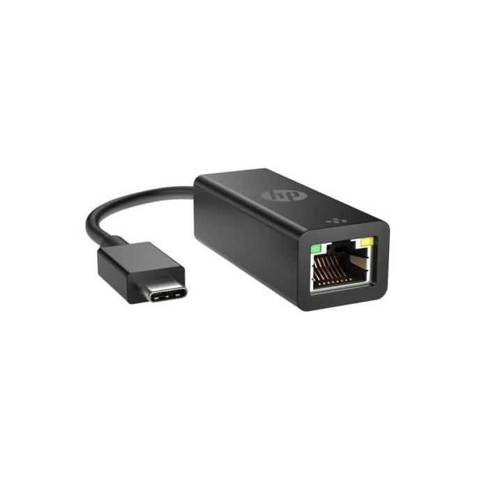 Network Adapter - HP - USB-C To RJ45 G2 - Gigabit Ethernet - Plug and Play - Color Black