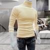 Herrenhemd Unifarben Langarm Slim Fit Atmungsaktiv Basic Weich Halber Rollkragen Elastisch Schrumpffest Herbst Oberteile Tägliche Kleidung