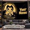 Bendy and the Ink Machine Personalized Tapestry Support Custom Name, Wall Art Home Decoration