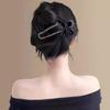 Clip a Becco d'Anatra con Strass Fiocco Nero Classico Comodo Fermaglio per Capelli Versatile Moda Fermaglio per Capelli Accessori per Capelli da Ragazza