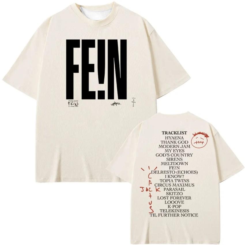 Ghetto New Fein Playboi Carti i Cactus Jack Utopia Nadruk Koszulka Męska Damska Hip Hop Moda Koszulka Męska Letnia Oversize Koszulki