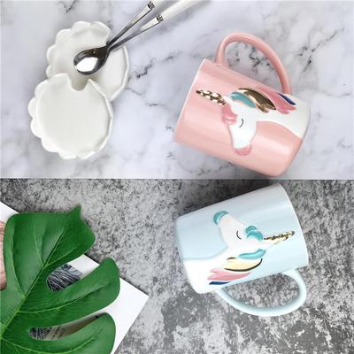 Nordic Creativity Unicorn Girl Heart Ceramic Mug Milk Cup Office Cup Coffee Cup