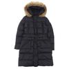 MONCLER MONCLER MESSINA fur hood down coat for women, black, 0 coat 0 blackUsed