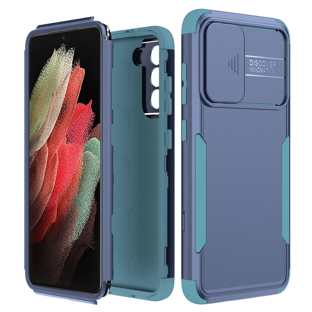 Für Samsung Handyhüllen mit einem Nischen-High-End-Gefühl, kreatives Schiebefenster-Design, sturzsichere Schutzhülle, All-Inclusive-Handyhülle