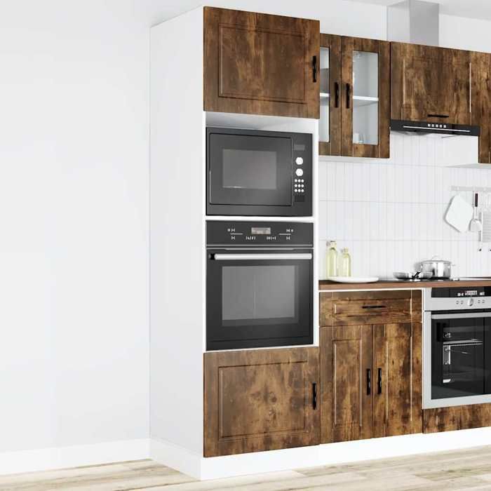 VidaXL Armoires de four 2 pcs Porto chêne fumé bois d'ingénierie 3315056