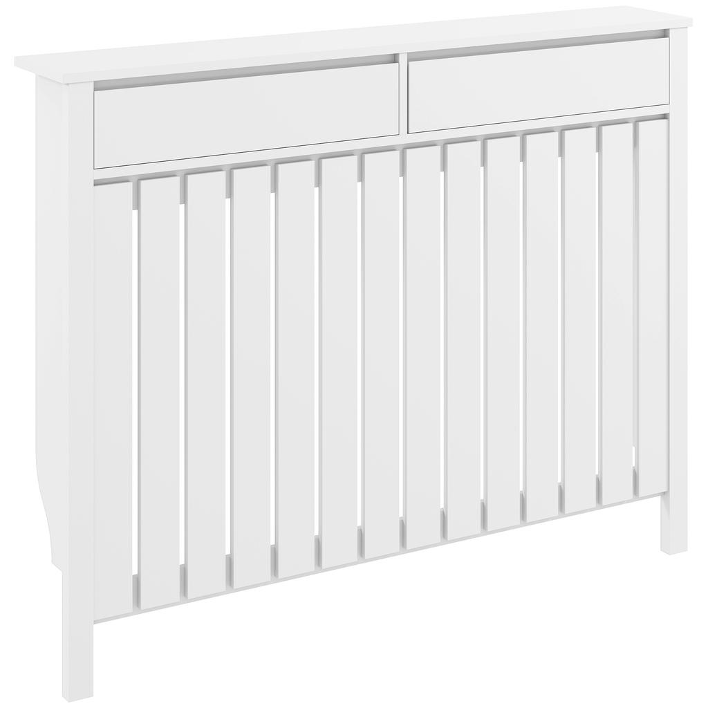 93 X 119cm Rustic Look Radiator Cover White