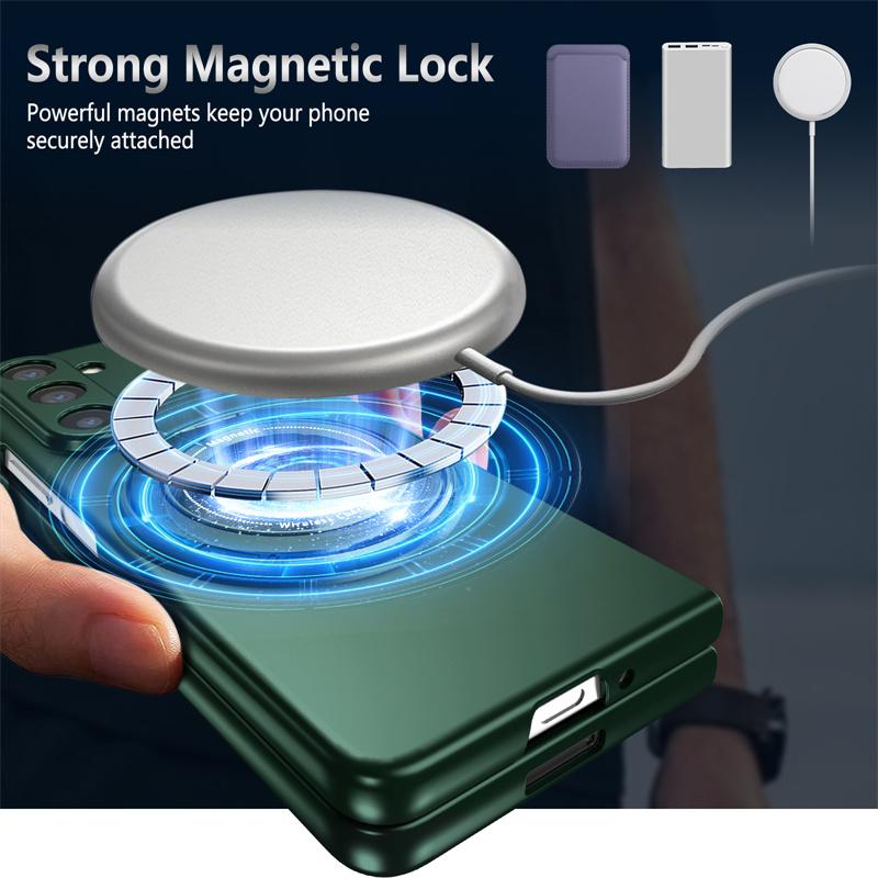 360° Magnetic Ring Kickstand Phone Case for Samsung Galaxy Z Fold 6 5 4 3 Fold6 Fold5 Fold4 Fold3 5G Hard Shell Protection Cover