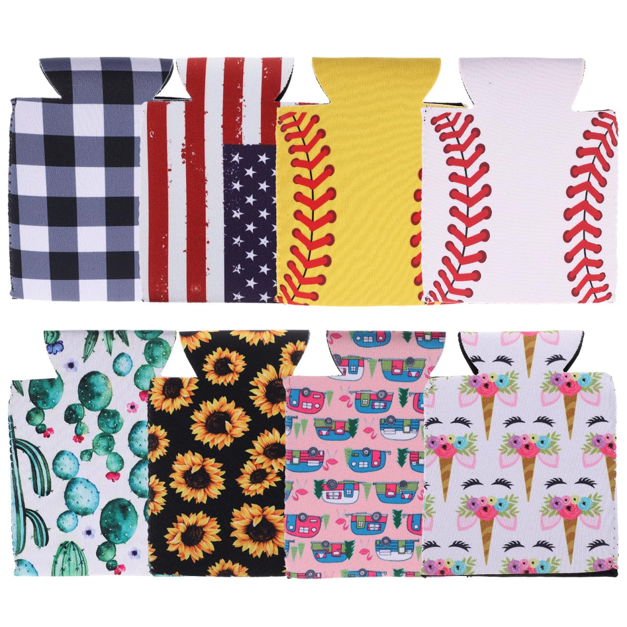 

DOITOOL 8-Piece Insulated Neoprene Water Bottle Covers for 330ml Cans and Plastic Bottles, Non-Slip Design, Reusable