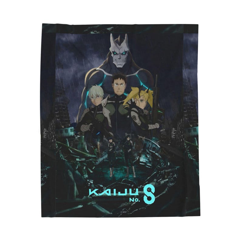 

Кайдзю Нет. 8 Аниме Персонажей Бархатное Плюшевое Одеяло | Токийский Отряд Монстров Плед 30x40in