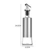 Glass Oil Bottle with Stainless Steel Shell Kitchen Cooking Press Controllable Condiments Storage Supplies S