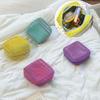 Durable Dopamine Color Storage Bag Candy Color Large Capacity Mesh Cosmetic Bag Toiletry Make Up Case