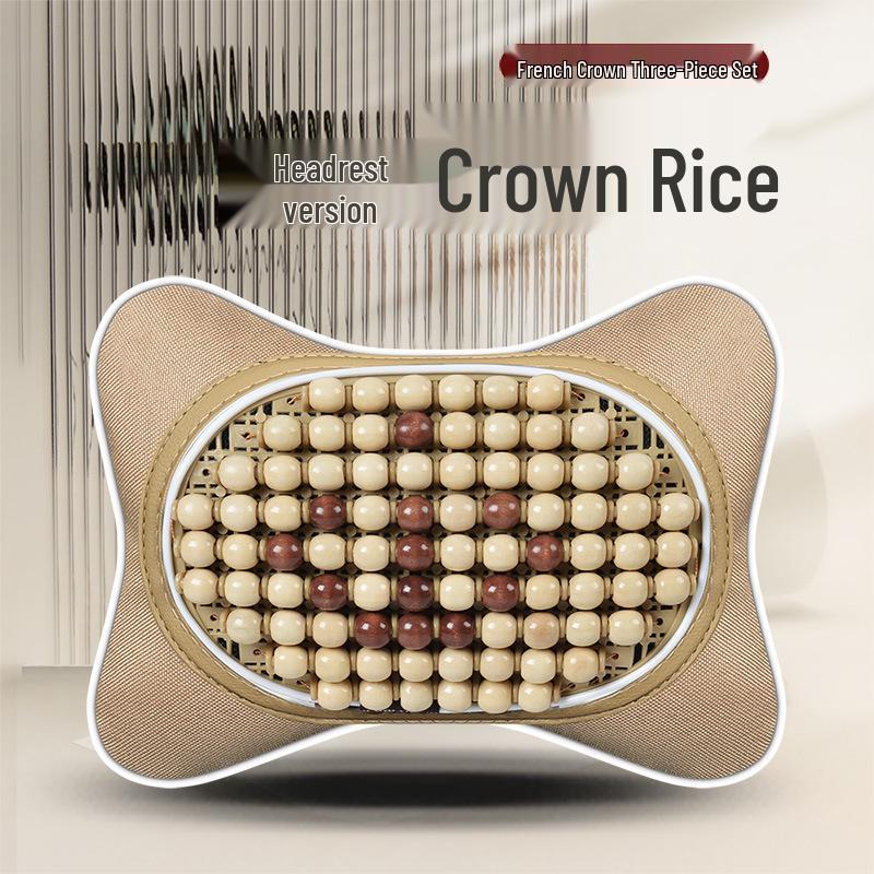 Sommer Bilseteputesett - Pustende, Ventilert, Design med treperler, 3 deler for komfortabel kjøring