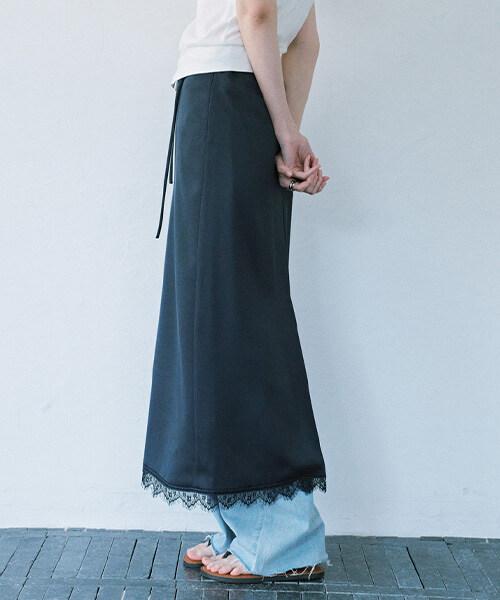 Onaenon Lace Maxi Skirt New6Ms412_2Color