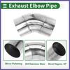 45 Degree Mandrel Exhaust Pipe DIY  4" OD 3.94" Leg  Stainless Steel