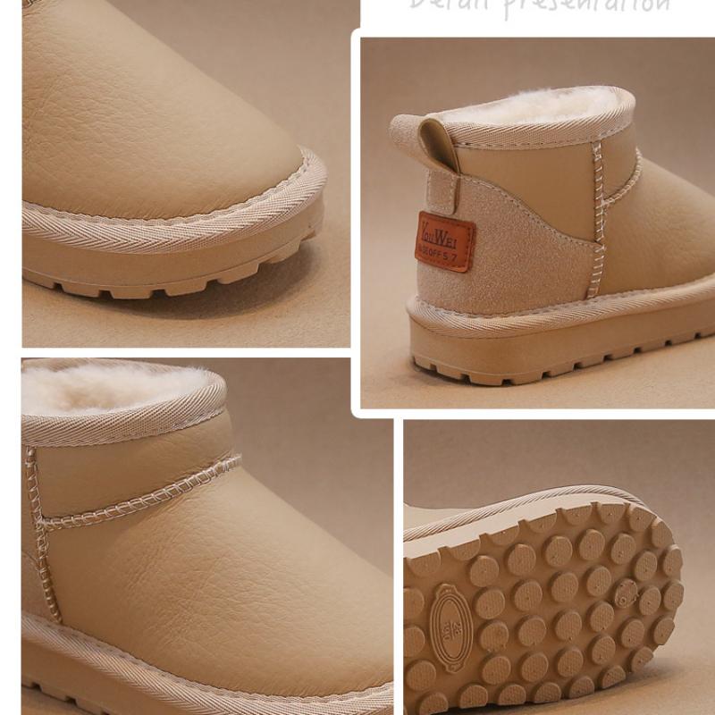 New Winter Velvet and Thick Cotton Boots for Boys and Girls Fashionable and Comfortable Soft-soled Non-slip Short Boots