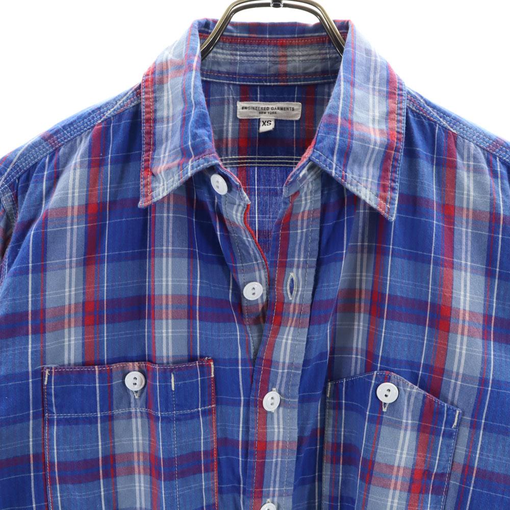 ENGINEERED GARMENTS Made in USA Check Pattern Long sleeve shirt XS Blue Men's Used
