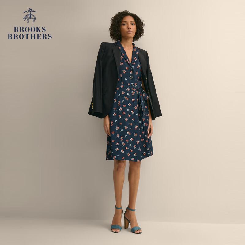 Brooks Brothers Women's Floral Lapel Waist Dress