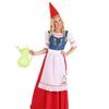 Garden Gnomes Costume Set Elf Costume Accessories Felts Dwarf Hats Ruffle Half Waist Apron for Halloween Cosplay Party