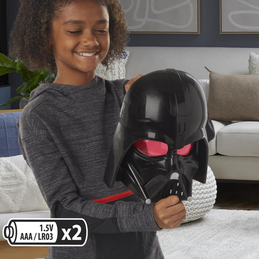 STAR WARS Darth Vader Electronic Mask with Phrase Sound Halloween Costumes Toys for Toys for Boys and & Effects, & Accessories, Kids, Girls, 5+