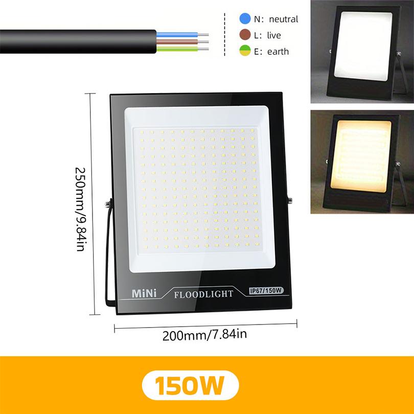 LED Floodlight AC220V 50W IP66 Waterproof For Outdoor Wall Garden 100W LED Reflector Street Lamp 30W Wall Flood Lights