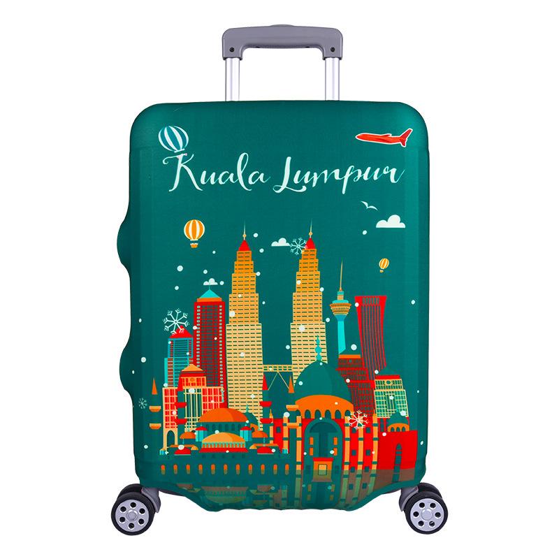 Benutzerdefinbarer Elastischer Verdickter Reisekoffer Schutzbezug mit Bilddruck